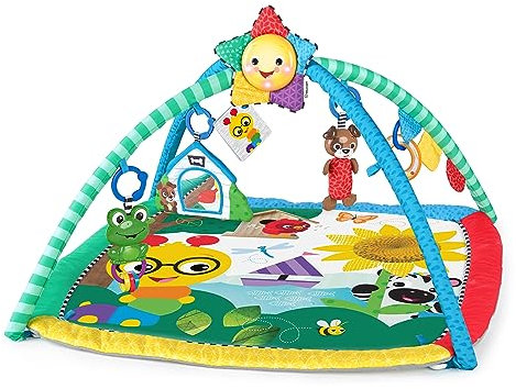 Baby Einstein Caterpillar und Friends Spieldecke mit Spielbogen, abnehmbaren Spielzeugen, Lichteffekten sowie Melodien, maschinenwaschbar