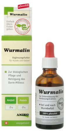 Anibio Wurmalin Ergänzungsfutter für Hunde und Katzen, 1er Pack (1 x 50 ml)