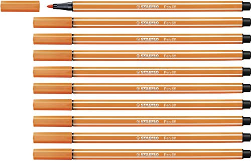 STABILO - Premium-Filzstift - Pen 68-10er Pack - gelbrot