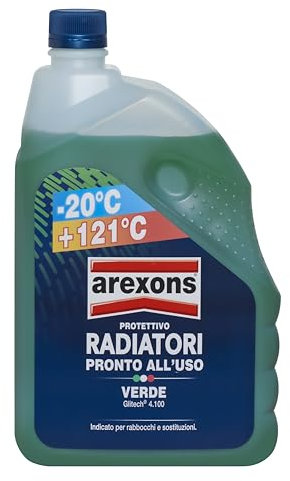 AREXONS Protettivo Radiatori -20°, Liquido Pronto all'Uso per Radiatori: Protezione Antigelo e Antiebollizione per Leghe di Alluminio, Miscelabile e Adatto a Rabbocchi, 2L