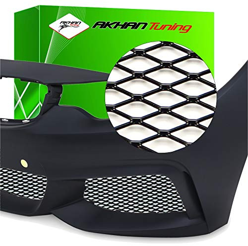 G94 - aluminium Noir Mesh de course sport Alu-métal déployé grille Mesh Grill Fairing insert 120x20cm pour les pare-chocs spoiler ventilation grill