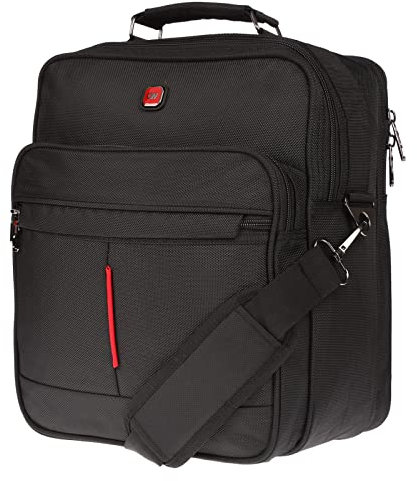 Christian Wippermann Flugbegleiter Tasche Umhängetasche Arbeitstasche Herrentasche im Hochformat Schwarz