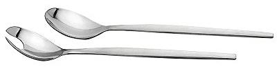 Weis – Cubiertos para Servir Ensalada, Acero Inoxidable, Plata, 26 x 4 x 2 cm