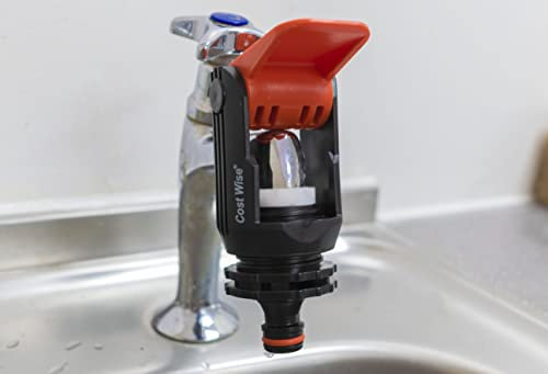 Adjustable garden hose Adaptor for Indoor Kitchen Mixer Taps/single tap that have a downward facing spout,complete with a standard Click-Lock hose connector