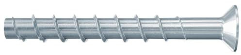 fischer UltraCut FBS II 8x60 10/- Senkkopf, leistungsstarke Betonschraube (50 Stk.), Schraube für den Innenbereich, Senkkopfschraube zur sicheren Befestigung in Beton & Mauerwerk, Grau