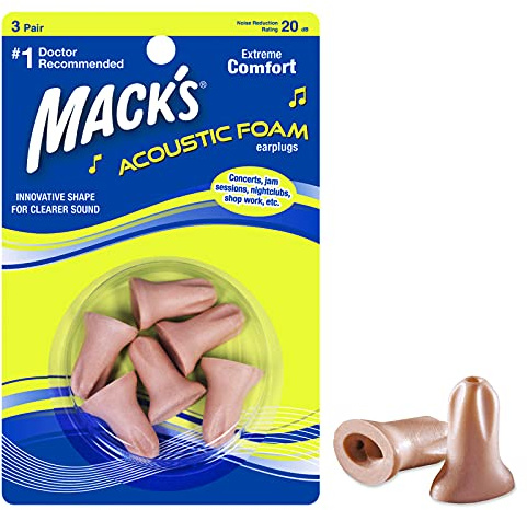 Mack's Acoustic Foam Ear Plugs