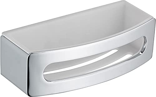 Keuco ELEGANCE Duschablage, verdeckte Befestigung, 11658010000, Farbe: verchromt/weiß