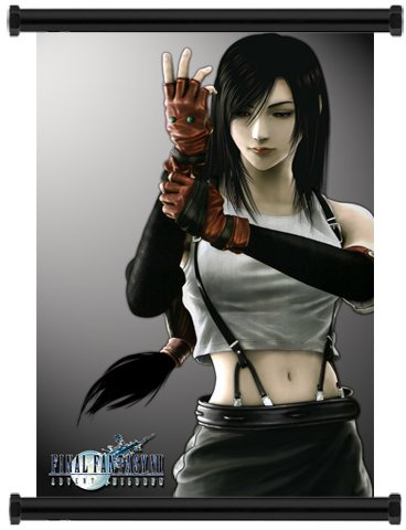Final Fantasy VII 7 Advent Children Tifa Fabric Wall Scroll Poster (16x23) Inches
