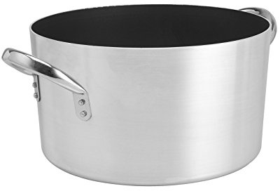 Casseroles Agnelli Platinum Faitout Haut en Aluminium, 2 Poignées en Acier INOX, Argent, 32 litres