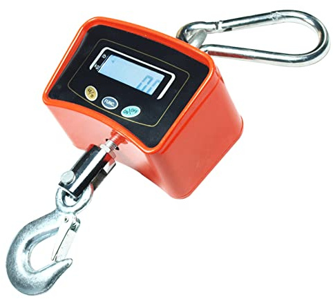 KATSU Elektronische Kranwaage 500kg 0.5Ton Industrielle schwere tragbare digitale Hängewaage LCD-Display für Verteilzentrum Industrielager 833137