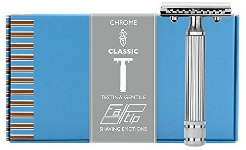 Fatip 42122 Classic - Rasoio di Sicurezza con Testina Gentile, Cromato, Grande