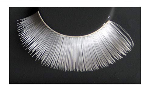 Eulenspiegel 000533 - Künstliche Wimpern, Weiß, 1 ml Spezial-Wimpernkleber, Anleitung, für Karneval, Mottoparty | Ausdrucksstarker Look inkl. 1 ml Spezial-Wimpernkleber und Anleitung, für Karneval & Mottopartys