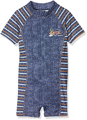 Playshoes Pojkar, UV-skydd, onesie AHOI badshorts, Blå (jeansblå 3), 110/116 cm