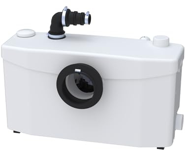 SFA - Sanibroyeur Plus - Broyeur WC Et Salle d'Eau - Evacuation Des Eaux Usées - 2 Entrées WC Et Lavabo - Puissant, Silencieux - Discret - Maintenance Simple - 18 x 51 x 27 cm - 400 W - Made in France