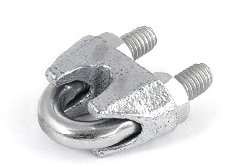 100 st galvaniserad ståltrådsklämma DIN 741 10 mm