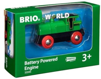 BRIO World Battery Powered Train Engine for Kids Age 3 Years Up - Wooden Railway Accessories and Add Ons