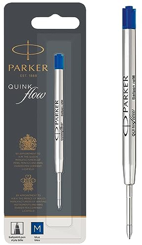 Parker Ballpoint Pen Refill | Medium Point | Blue QUINKflow Ink | 1 Count