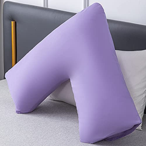 EDS New V Shaped Luxury support pillow with FREE Pillow case-12 Colours to choose from. Orthopedic V Shaped Support pillow (Lilac)