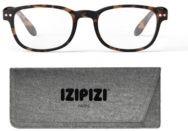 IZIPIZI Shape B Lesebrille +2 Dioptrie aus Kunststoff in der Farbe Tortoise Soft, Maße: 15,2cm x 14cm x 4cm, LMSBC02_20