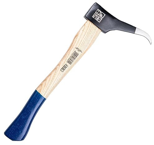 Germania Sappie aus Eschenholz - Sappiekopf 550g -Länge 40cm - Stiel aus Eschenholz - Forstwerkzeug für Holz - Holzzange - Holzheberhaken - Wendehaken & Hammer