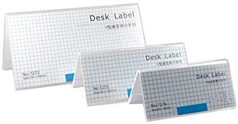 Tischaufsteller aus hochwertigem Acryl Tischnamensschild, Preisschild Hinweisschild Dachform (100x200 mm)