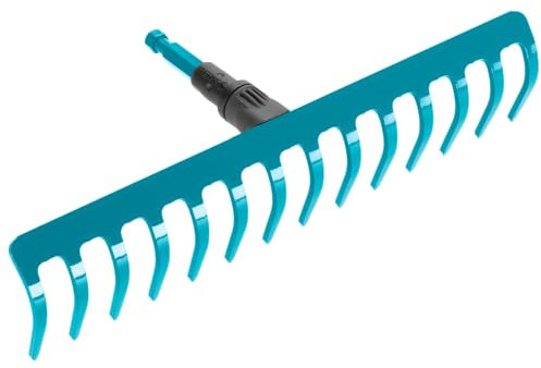 Râteau de jardin Combisystem de Gardena : râteau pratique avec 14 dents, accessoire idéal pour ratisser, désherber et travailler le sol, largeur de travail 36 cm, pour tous les manches cs (3178-20)