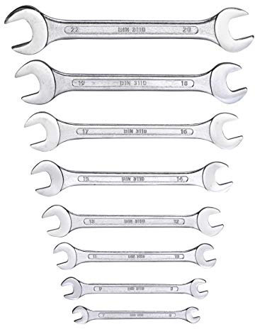 kwb - JUEGO DE 8 LLAVES FIJAS DE DOBLE BOCA 6-22 MM