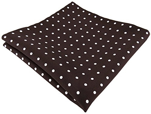 pañuelo de seda enmarrón oscuro blanco plata lunares - pañuelo 100% de seda Pochette paño Cavalier