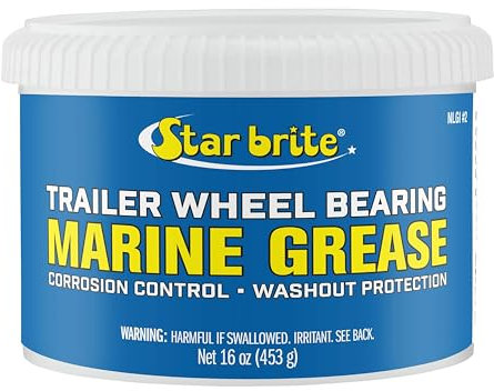 STAR BRITE Graisse Marine - NLGI #2 - Protège contre le Lessivage, la Rouille, la Corrosion et l'usure des Roulements de Roue, des Treuils, des Pompes, des Écoutilles de Bateau et plus encore