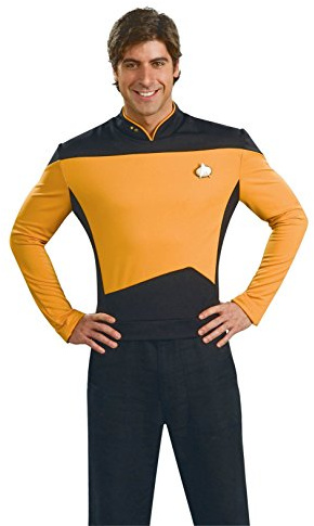 Rubie's Star Trek The Next Generation Deluxe Lt. Commander Data Kostymskjorta för vuxna, Flerfärgade, XL