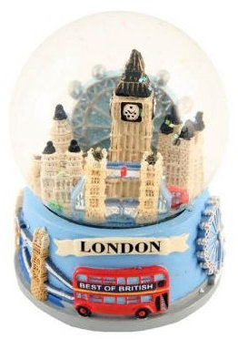 London Collage Souvenir Snowglobe Snowstorm (65mm)