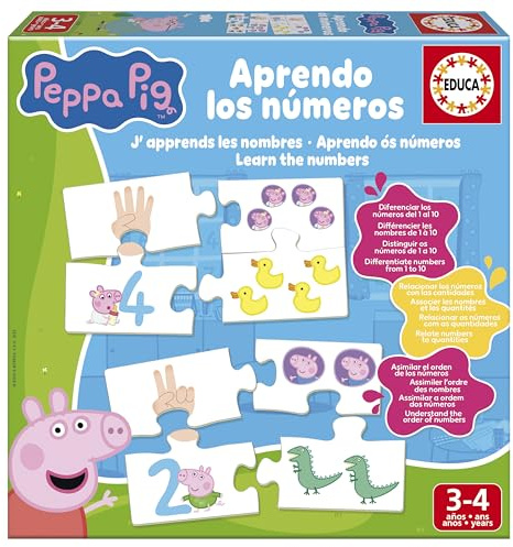 Educa - Juego Educativo para niños | Aprendo Los Números con Peppa Pig. Recomendado a Partir de 3 años (16224)