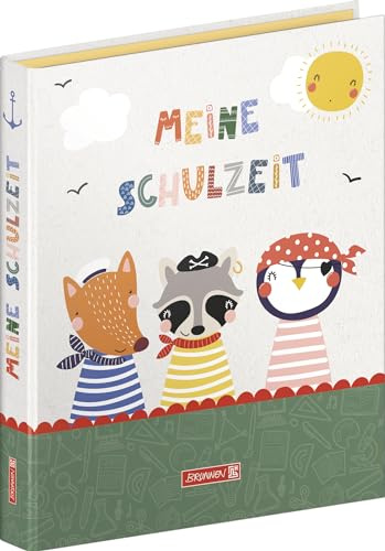Brunnen 106558501 Ringbuch Meine Schulzeit (A4, 30mm Füllhöhe, 2 Ringe, mit Register und Prospekthüllen)