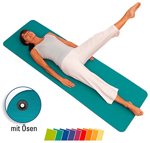 AIREX 180 Tapis de gymnastique avec oeillets spéciaux 180 x 58 x 1,0 cm Turquoise