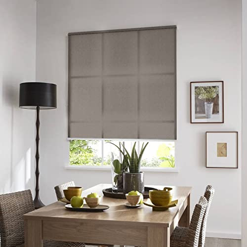 Rollo, verdunkelnd, 90 cm breit, 250 cm hoch, Grau / Rosa