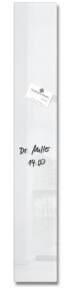 SIGEL GL101 kleine Premium Glas-Magnettafel 12 x 78 cm super-weiß hochglänzend, SGS geprüft, einfache Montage, incl. 2 Magnete, Magnetleiste, für Büro & Küche, Artverum