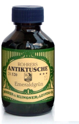 Rohrers Antiktusche Emeraldgrün, 100ml Glasflakon