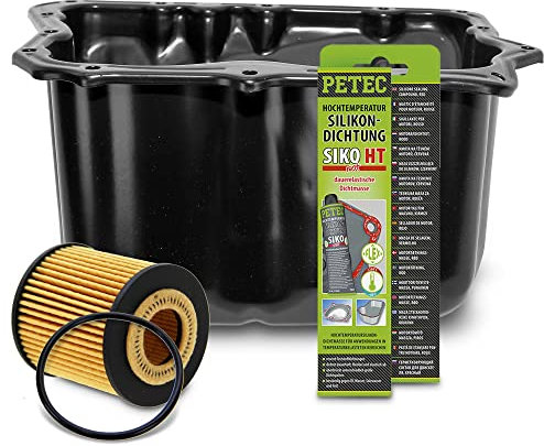 BESTPRICE 1x coppa dell'olio, 1x filtro dell'olio, 1x sigillante in silicone Compatibile con SMART (450) (451)(452)