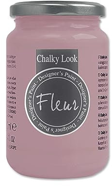 FLEUR DESIGNER'S PAINT | Pittura ad Acqua, Effetto Gesso Naturale, Extra Opaca, Fleur Chalky F22, Colore Elengant Rose, Made in Italy, Formato da 330 ml