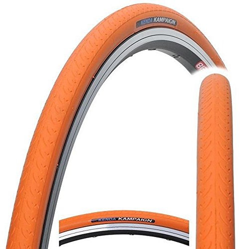 Kenda Kampaign K177 Fahrradreifen 700 x 23 C, für Ein-Gang-Räder, Rennräder, Fixie-Räder und Trekking-Räder, Kampaign, Orange, 700 x 23c