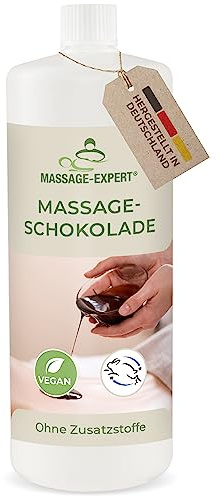 MASSAGE-EXPERT Massage-Schokolade für Profis und Massage-Liebhaber - wohltuend warmer Schoko-Genuss zum Verwöhnen, Entspannen und zur Hautpflege (500 ml HDPE-Flasche)