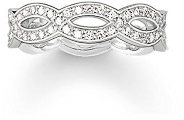 Thomas Sabo Damen-Damenring 925er Silber, 750er Roségold Zirkonia 32000098