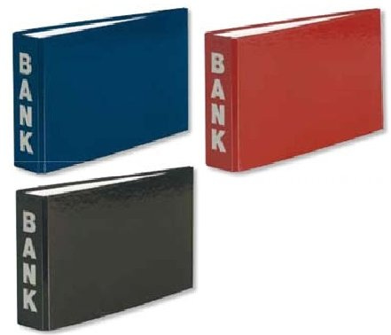 9 Bankordner 140x250mm Ordner f?r Kontoausz?ge 3x blau 3x bourdeaux 3x schwarz