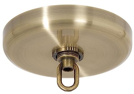 B&P Lamp® Rounded Ceiling Light Canopy Plate Kit (Antique Brass)