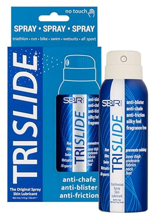 TRISLIDE Anti-Chafe Continuous Spray Skin Lubricant Body Friction Protection | Prevents Blistering and Chafing | Providng Long-Lasting Comfort and Protection (Pack of 1)