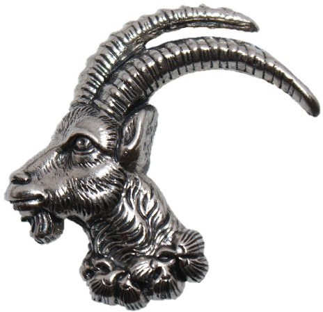 Broche para sombrero, diseño de Capricornio, para caza, caza, caza, traje regional, senderismo, montaña, broche, pin, capricorn, sombrero, para el sombrero tradicional, montañismo, caza, traje