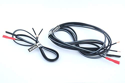 acelo - 2er Set - Fahrrad - Lichtkabel, Doppelkabel, Kabel - je 1x 210cm und 1 x 60 cm
