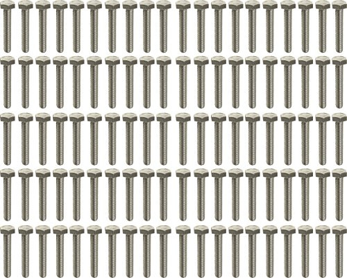 Charles Watson Zinc Hexagon Head Set Screw Bolts M8 x 25mm, Pack of 100