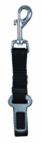 Trixie Ceinture de sécurité pour Chiens - Harnais pour Voiture Mousqueton Rotatif réglable 45-70 cm/30 mm Noir