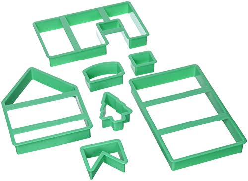 Städter 954220, Ausstecher Hexenhaus / Lebkuchenhaus – Set, 7-teilig, 15 x 19 x 21 cm | Städter, Edelstahl, Plätzchen, Lebkuchen, Weihnachtsbäckerei, Backzubehör, präzise, langlebig, hochwertig, Ausstecher
